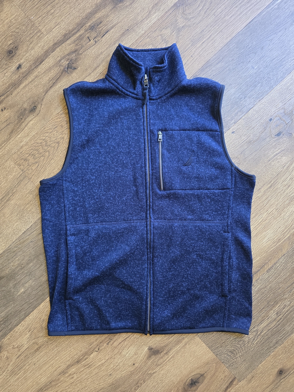 Nautica Dark Navy Full-Zip Fleece Vest